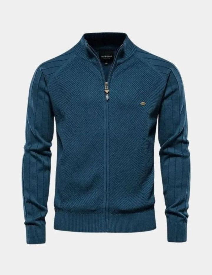 Jacquard™ | Cardigan de malha com fecho