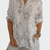 Johanne | Blusa com flores em azul