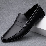 Mocassins Italianos Clássicos em Couro