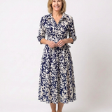 Kler | Vestido longo com mangas e cinto