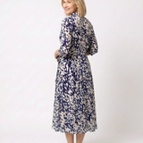 Kler | Vestido longo com mangas e cinto