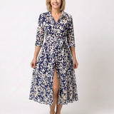 Kler | Vestido longo com mangas e cinto