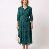 Kler | Vestido longo com mangas e cinto