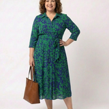 Kler | Vestido longo com mangas e cinto