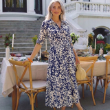 Kler | Vestido longo com mangas e cinto