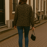 Leona | Casaco Bomber com Padrão de Leopardo