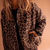 Leona | Casaco Bomber com Padrão de Leopardo