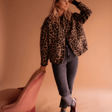 Leona | Casaco Bomber com Padrão de Leopardo