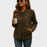 Leona | Casaco Bomber com Padrão de Leopardo