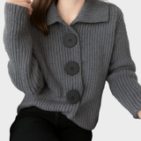 Malene | cardigan em cinza carvão