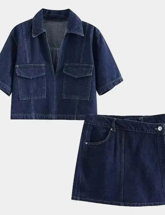 Framboesa | Conjunto de Denim