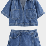 Framboesa | Conjunto de Denim