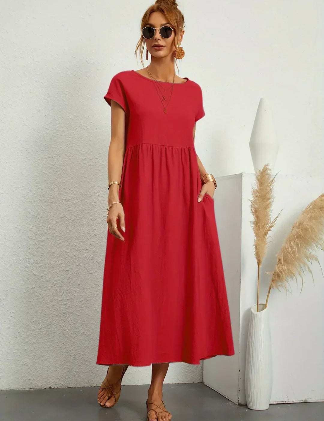 Gabriel™ — Vestido midi elegante com design fluido