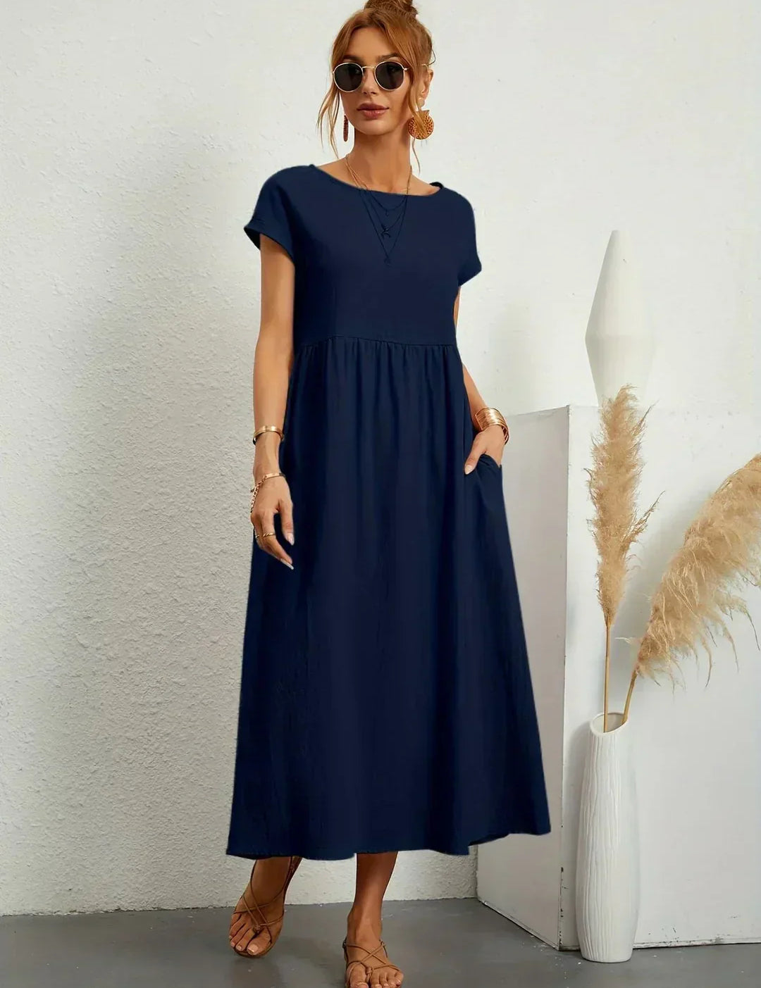 Gabriel™ — Vestido midi elegante com design fluido