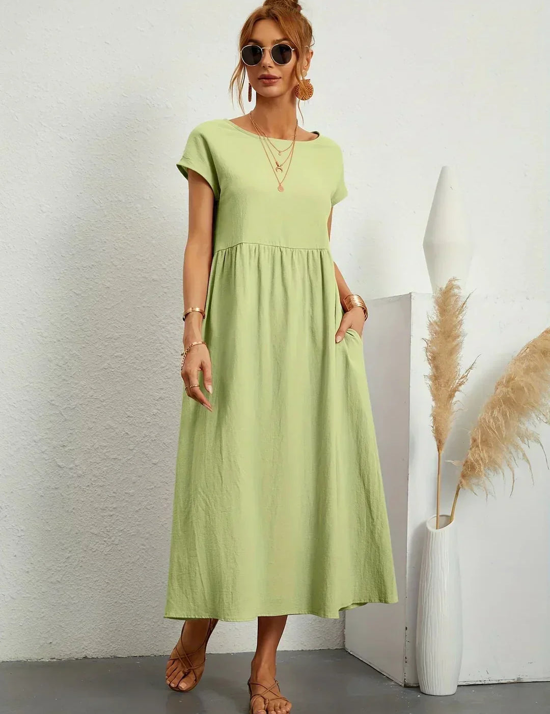 Gabriel™ — Vestido midi elegante com design fluido