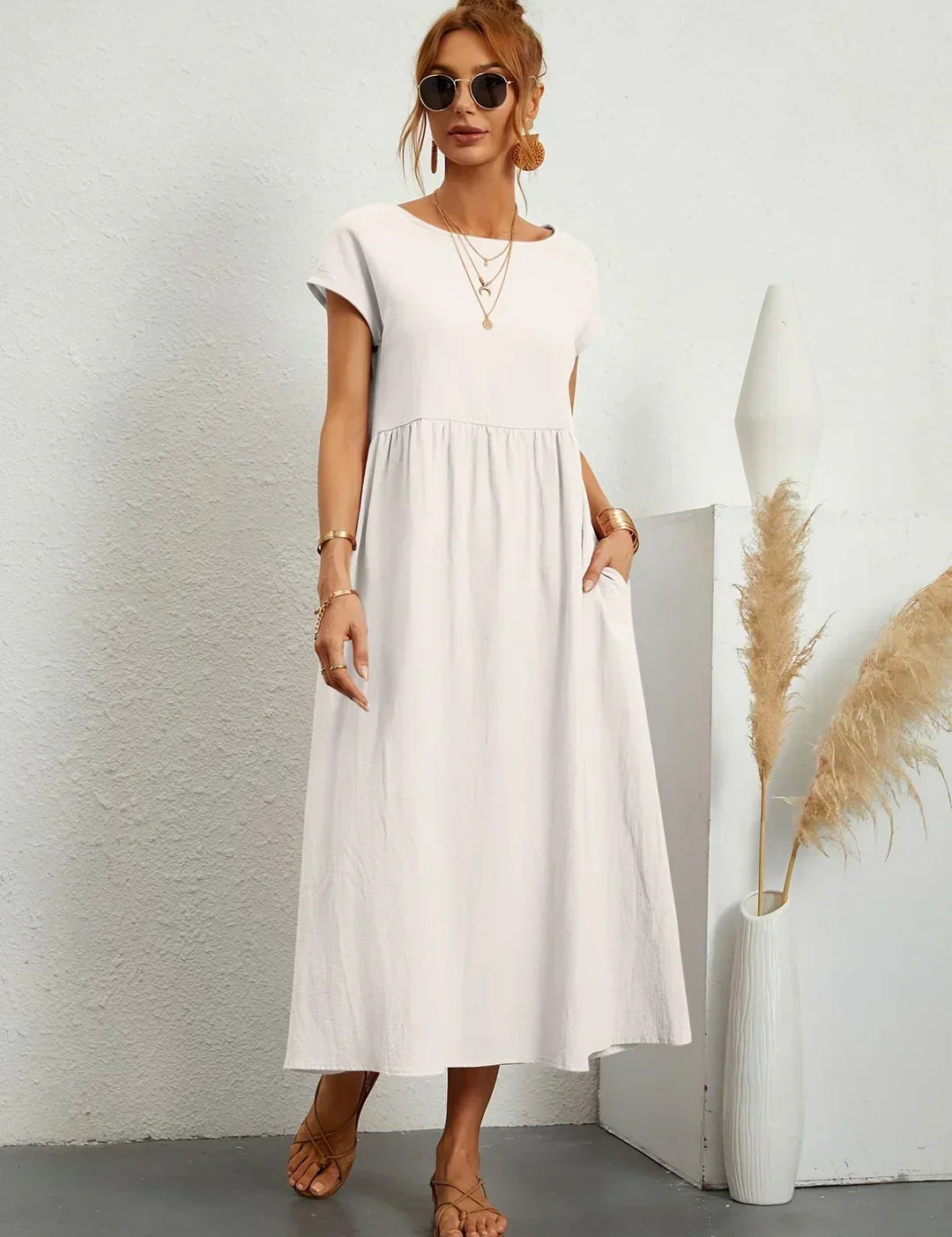 Gabriel™ — Vestido midi elegante com design fluido