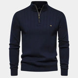 Mikkel™ | Sweatshirt de algodão com meia zip
