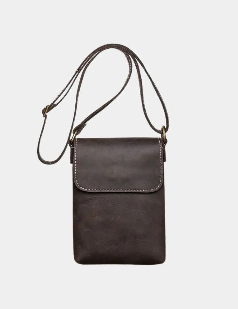 Mikkel™ | Mini bolsa de ombro em pele