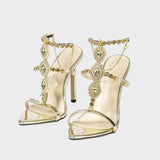 Mille | Sapatos de salto com cristais