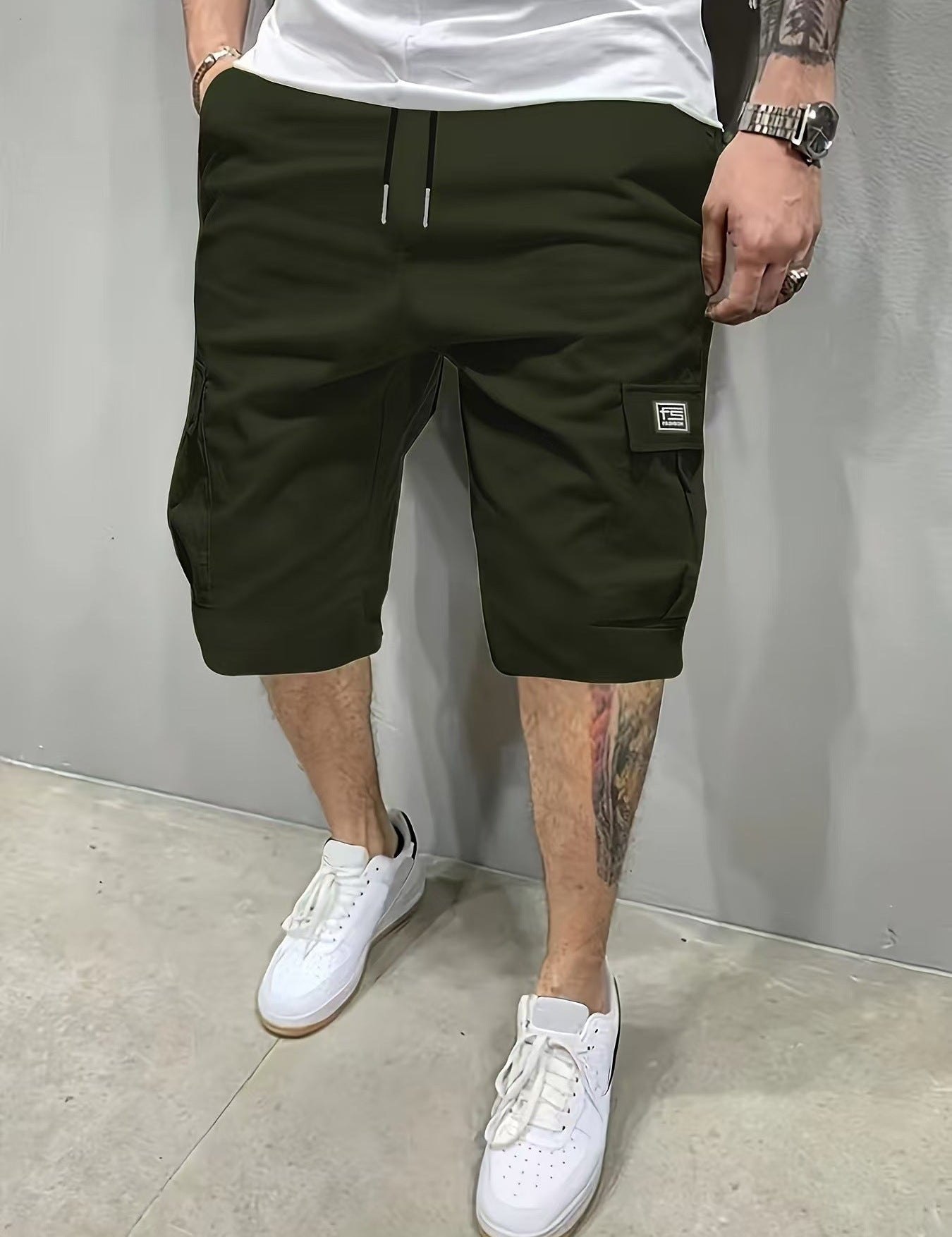 Calções cargo masculinos em estilo tático