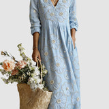 LENA | VESTIDO MIDI COM FLORES
