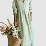 LENA | VESTIDO MIDI COM FLORES