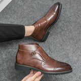 Parker™ | Botas Dobbelt-Monk-strap de pele sintética