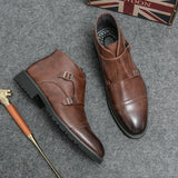 Parker™ | Botas Dobbelt-Monk-strap de pele sintética