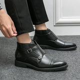 Parker™ | Botas Dobbelt-Monk-strap de pele sintética