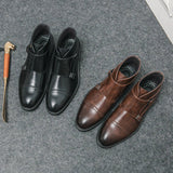 Parker™ | Botas Dobbelt-Monk-strap de pele sintética