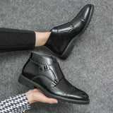 Parker™ | Botas Dobbelt-Monk-strap de pele sintética