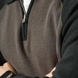 Péter™ | Sweatshirt com fecho e mangas raglan