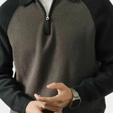 Péter™ | Sweatshirt com fecho e mangas raglan