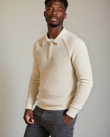Péter™ | Sweatshirt com fecho e mangas raglan