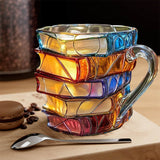 Caneca 3D feita à mão para amantes de livros