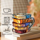 Caneca 3D feita à mão para amantes de livros