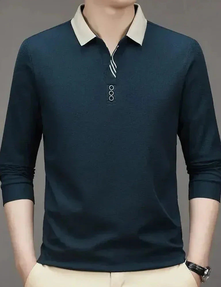 Rene™ | Pólo elegante de manga longa