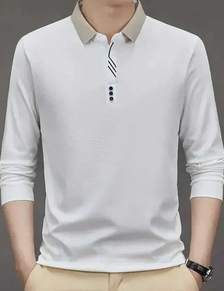 Rene™ | Pólo elegante de manga longa