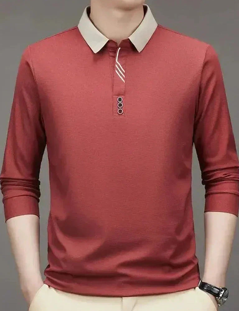 Rene™ | Pólo elegante de manga longa