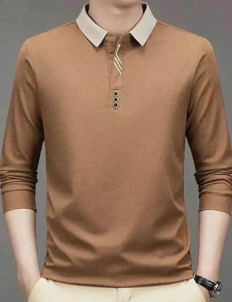 Rene™ | Pólo elegante de manga longa