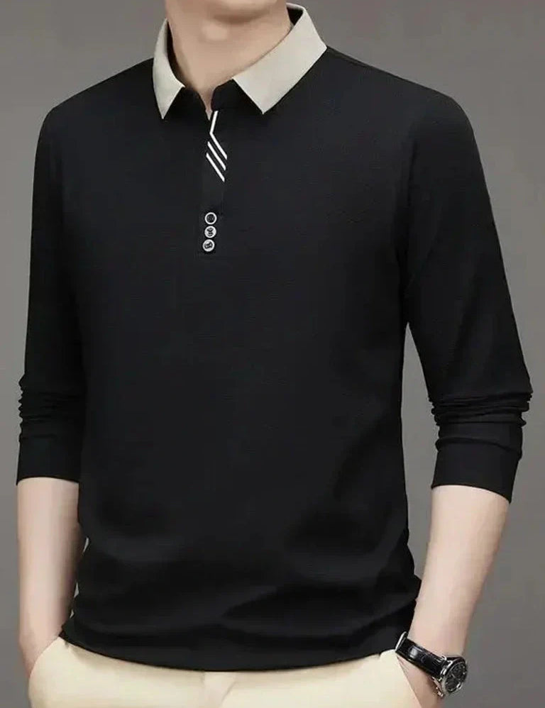 Rene™ | Pólo elegante de manga longa