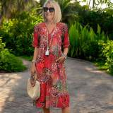 Íris | Vestido fluido leve com efeito favorável
