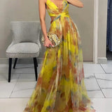 Gizel | Vestido maxi com padrão floral