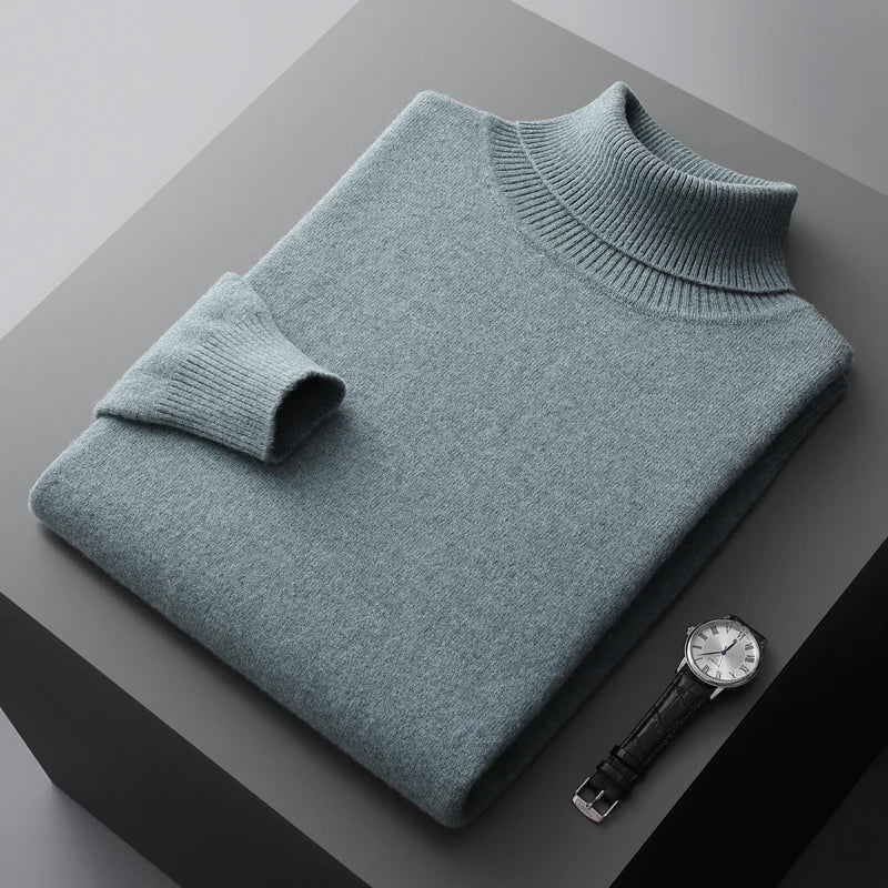 Linferhoff™ | Sweater de gola alta em cashmere