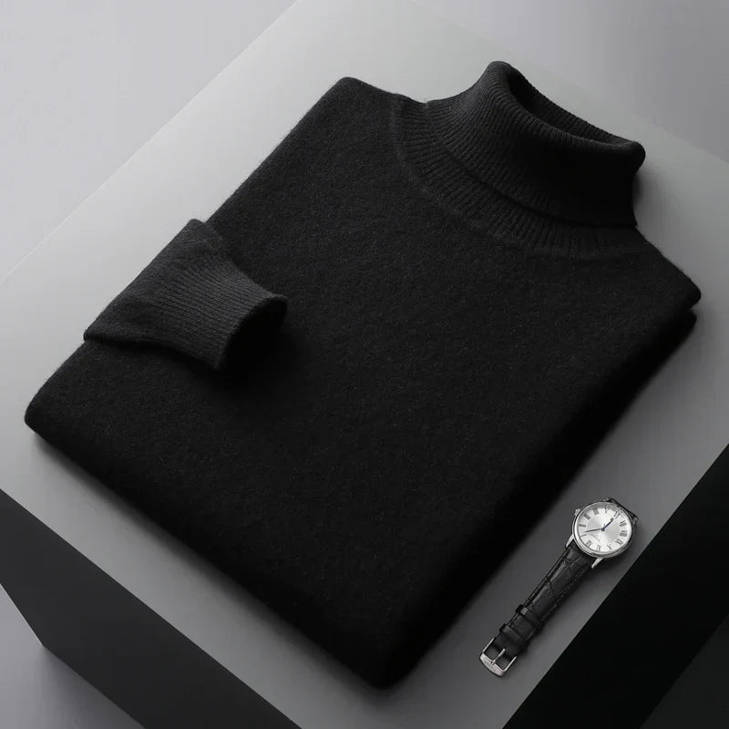 Linferhoff™ | Sweater de gola alta em cashmere