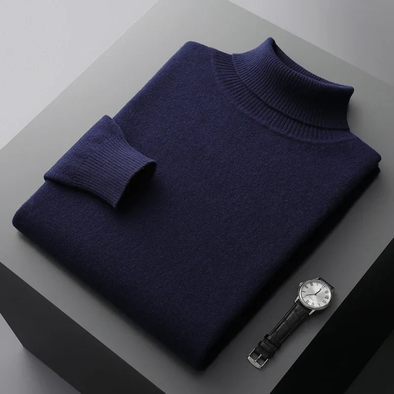 Linferhoff™ | Sweater de gola alta em cashmere