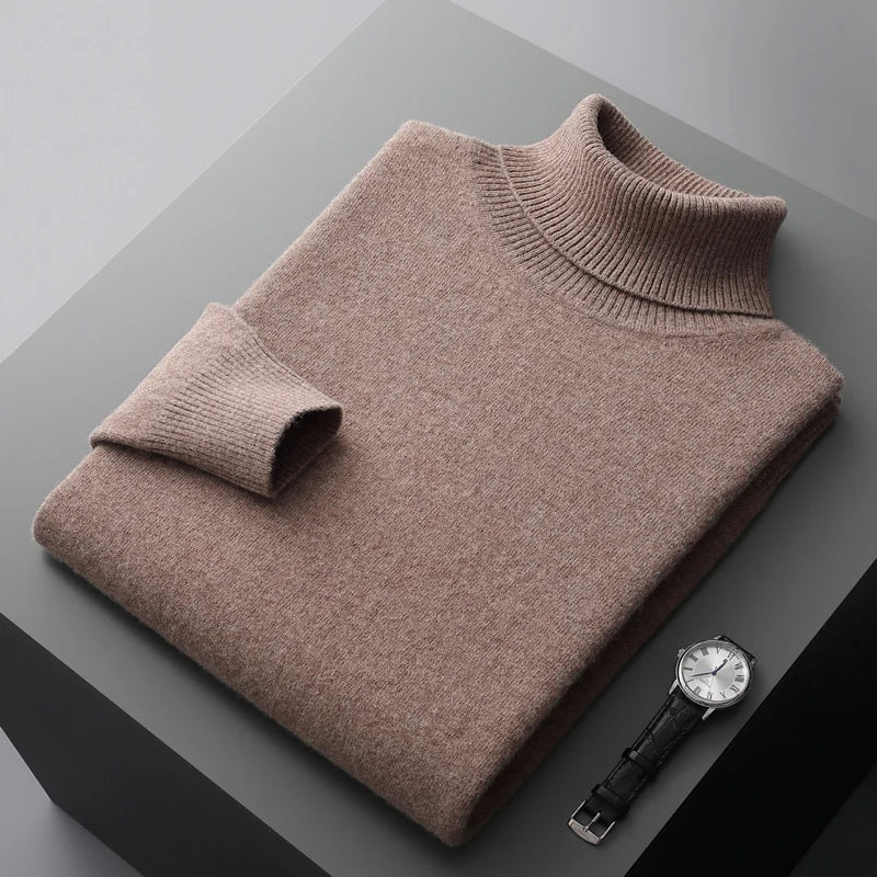 Linferhoff™ | Sweater de gola alta em cashmere