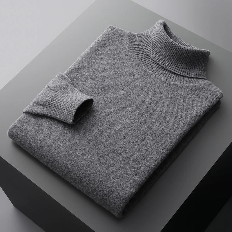 Linferhoff™ | Sweater de gola alta em cashmere