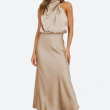 Tyra | Vestido de noite elegante com decote halter