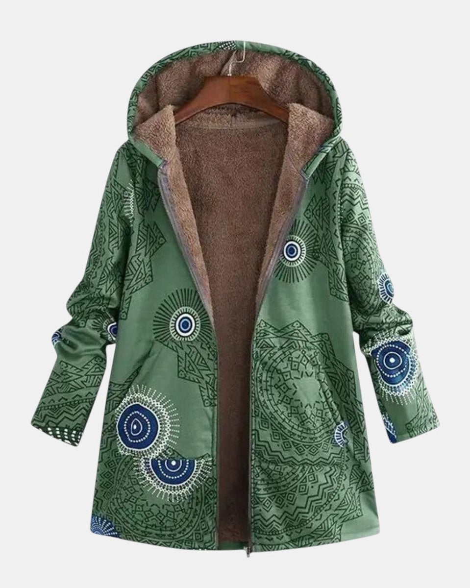Sage | Casaco Sherpa com Design Tribal